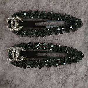 ✨️FASHION BLING HAIR CLIPS BLACK
